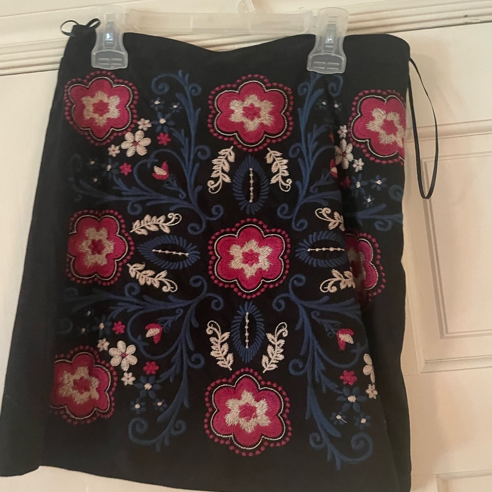 Floral Embroidered Skirt